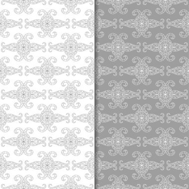 Gri ve beyaz geometrik Dikişsiz desen web, Tekstil ve duvar kağıtları için