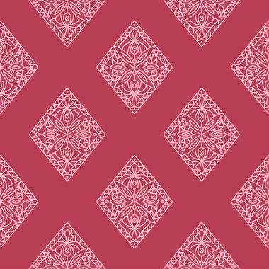 Kırmızı ve soluk pembe geometrik seamless modeli web, Tekstil ve duvar kağıtları için