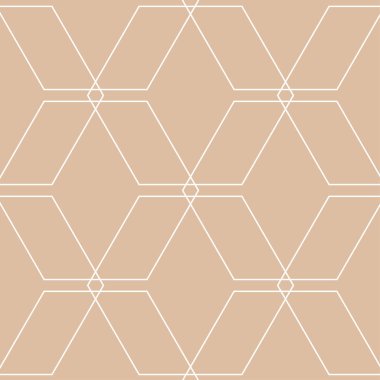 Bej ve beyaz geometrik süsleme. Web, Tekstil ve duvar kağıtları için seamless modeli