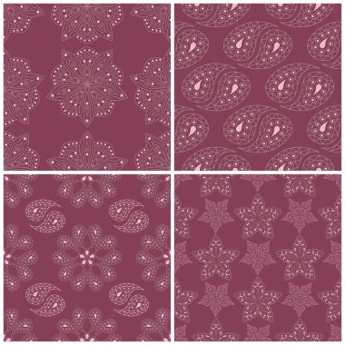 Menekşe sorunsuz arka plan duvar kağıtları, Tekstil ve kumaş çiçek desenleri ile ayarla