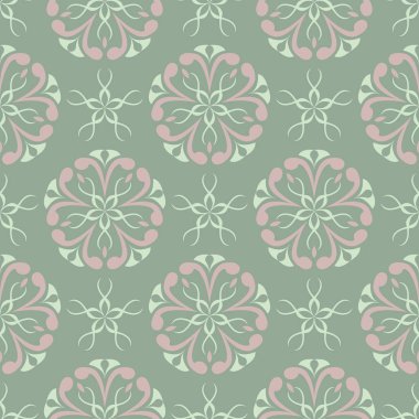 Zeytin yeşili çiçek seamless modeli. Arka plan duvar kağıtları, Tekstil ve kumaş için çiçek tasarımları ile