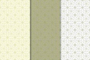 Web, Tekstil ve duvar kağıtları için dikey Dikişsiz desen zeytin yeşil ve beyaz geometrik dizi