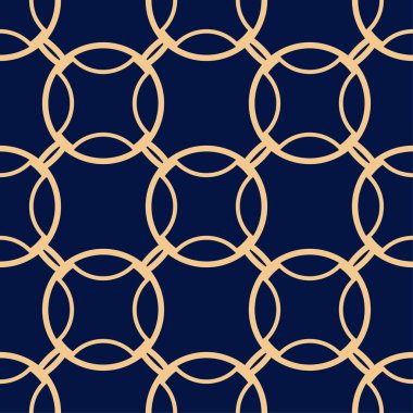 Altın mavi geometrik seamless modeli web, Tekstil ve duvar kağıtları için