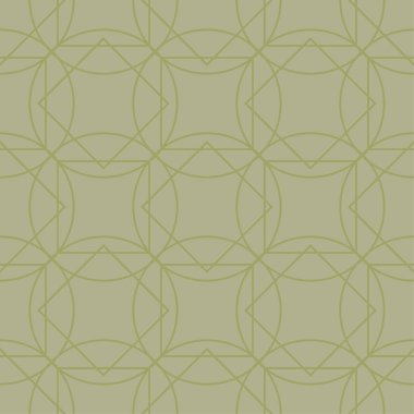 Zeytin yeşili geometrik süsleme. Web, Tekstil ve duvar kağıtları için seamless modeli