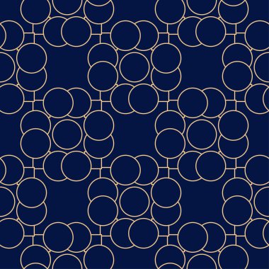 Altın mavi geometrik seamless modeli web, Tekstil ve duvar kağıtları için