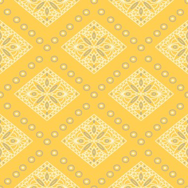 Sarı geometrik arka plan. Parlak Dikişsiz desen duvar kağıtları, Tekstil ve kumaş için