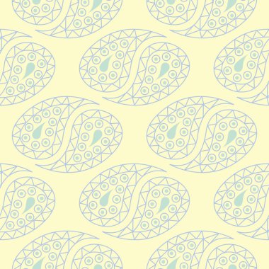 Çiçek bej seamless modeli. Bej renkli arka plan duvar kağıtları, Tekstil ve kumaş için mavi ve yeşil ışık çiçek tasarımları ile