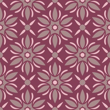 Çiçek seamless modeli. Mor kırmızı arka plan duvar kağıtları, Tekstil ve kumaş çiçek tasarım öğeleri ile