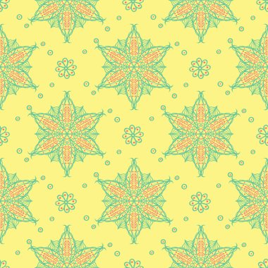 Çiçek seamless modeli. Arka plan duvar kağıtları, Tekstil ve kumaş için pembe ve yeşil çiçek öğeleri ile parlak renkli