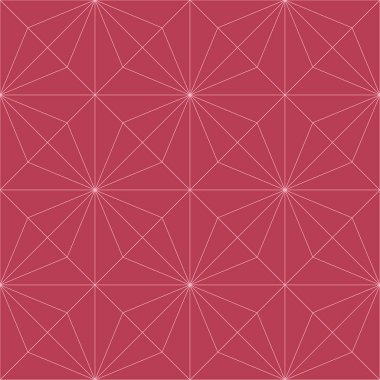 Kırmızı ve soluk pembe geometrik süsleme. Web, Tekstil ve duvar kağıtları için seamless modeli