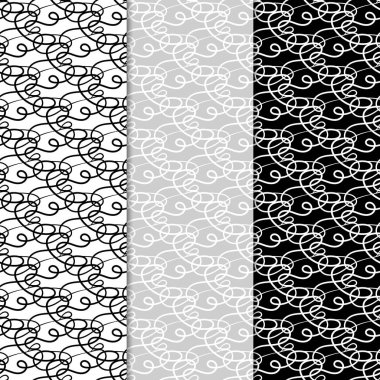 Soyut Dikişsiz desen. Siyah beyaz tek renkli arka planlar Tekstil, duvar kağıtları ve kumaşlar için