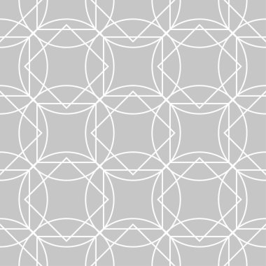 Gri ve beyaz geometrik süsleme. Web, Tekstil ve duvar kağıtları için seamless modeli