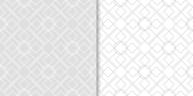 Web, Tekstil ve duvar kağıtları için dikişsiz desen ışık gri geometrik dizi
