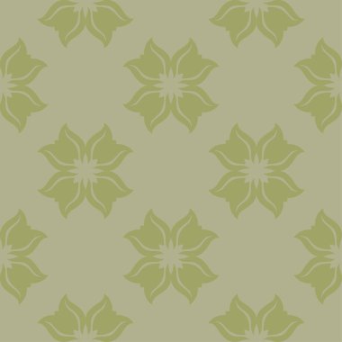 Zeytin yeşili çiçek süsleme. Tekstil ve duvar kağıtları için seamless modeli