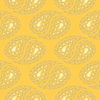 Çiçek arka plan. Sarı gri ve beyaz Dikişsiz desen duvar kağıtları, Tekstil ve kumaş için