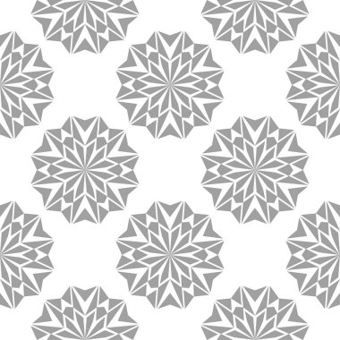 Beyaz arka plan üzerine açık gri çiçek tasarım. Tekstil ve duvar kağıtları için seamless modeli