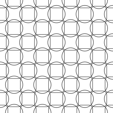 Beyaz arka planda siyah geometrik seamless modeli. Süsleme için web, Tekstil ve duvar kağıtları