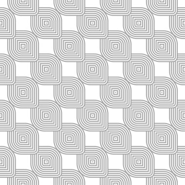 Beyaz arka planda gri geometrik süsleme. Web, Tekstil ve duvar kağıtları için seamless modeli