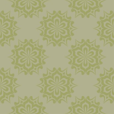 Zeytin yeşili çiçek süs tasarım. Tekstil ve duvar kağıtları için seamless modeli