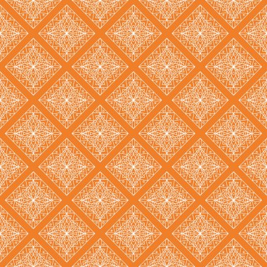 Turuncu geometrik süsleme. Web, Tekstil ve duvar kağıtları için seamless modeli