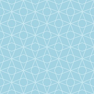 Hafif mavi geometrik süsleme. Web, Tekstil ve duvar kağıtları için seamless modeli
