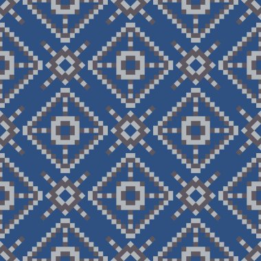 Geometrik seamless modeli. Koyu mavi arka plan duvar kağıtları, Tekstil ve kumaş için