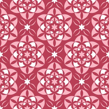 Kırmızı ve bej çiçek arka plan. Renkli Dikişsiz desen duvar kağıtları, Tekstil ve kumaş için