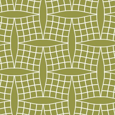 Zeytin yeşili ve beyaz geometrik süsleme. Web, Tekstil ve duvar kağıtları için seamless modeli