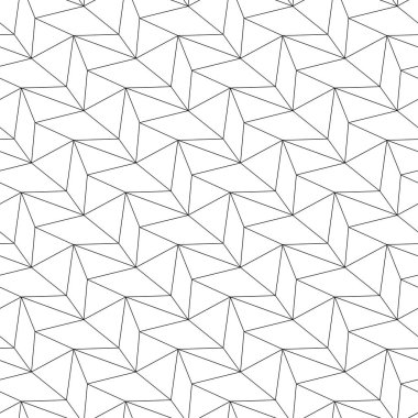 Beyaz arka planda siyah geometrik tasarım. Web, Tekstil ve duvar kağıtları için seamless modeli