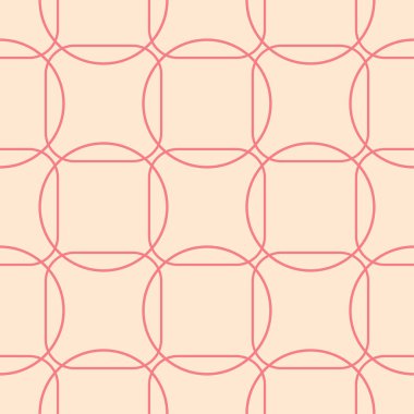 Kırmızı ve bej geometrik seamless modeli web, Tekstil ve duvar kağıtları için