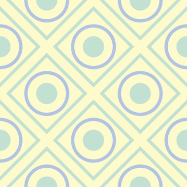 Bej mavi ve yeşil geometrik seamless modeli. Duvar kağıtları, Tekstil ve kumaş için