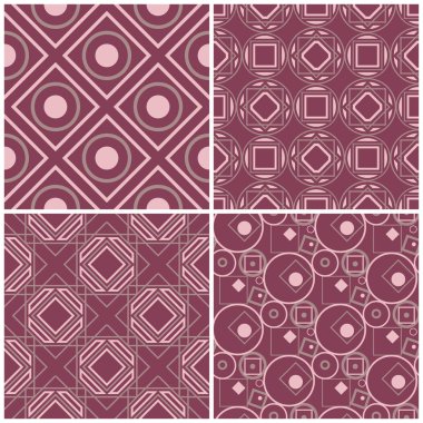 Menekşe sorunsuz arka plan duvar kağıtları, Tekstil ve kumaş için geometrik desenlerle ayarla