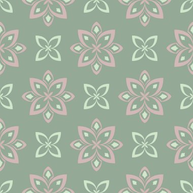 Zeytin yeşili çiçek seamless modeli. Arka plan duvar kağıtları, Tekstil ve kumaş için çiçek tasarımları ile