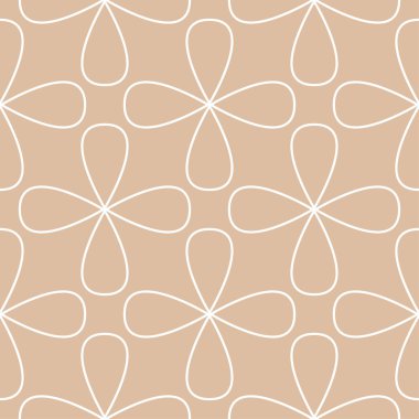 Bej ve beyaz geometrik süsleme. Web, Tekstil ve duvar kağıtları için seamless modeli