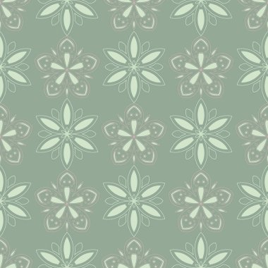 Zeytin yeşili çiçek Dikişsiz desen soluk pembe elemanları ile. Arka plan duvar kağıtları, Tekstil ve kumaş için çiçek tasarımları ile