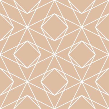 Bej ve beyaz geometrik yazdırın. Web, Tekstil ve duvar kağıtları için seamless modeli