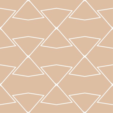 Bej ve beyaz geometrik süsleme. Web, Tekstil ve duvar kağıtları için seamless modeli