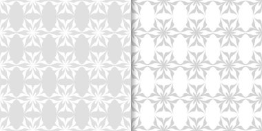 Işık gri çiçek süs tasarımlar. Tekstil ve duvar kağıtları için dikişsiz desen seti