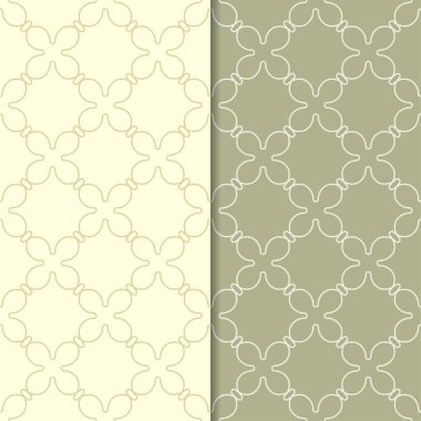 Zeytin yeşili kesintisiz geometrik desenler web, Tekstil ve duvar kağıtları için ayarla