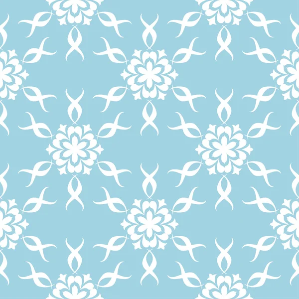 Fleurs Blanches Sur Fond Bleu Motif Décoratif Sans Couture Pour — Image vectorielle