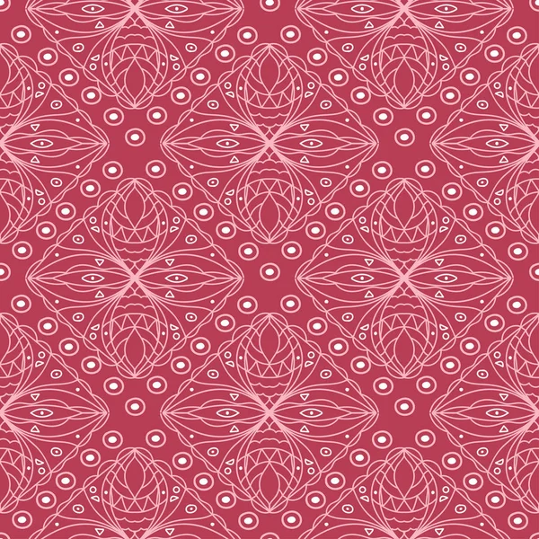Геометрический Красный Бесшовный Фон Бледно Красный Узор Обоев Текстиля Тканей — стоковый вектор