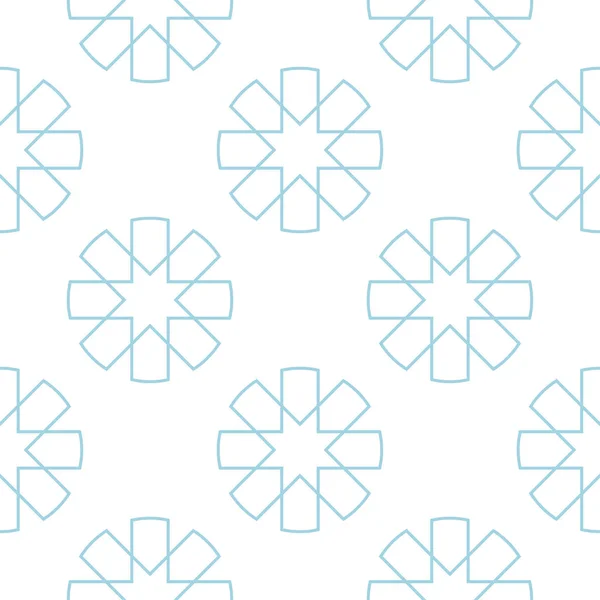 Impressão Geométrica Branca Azul Padrão Sem Costura Para Web Têxteis — Vetor de Stock
