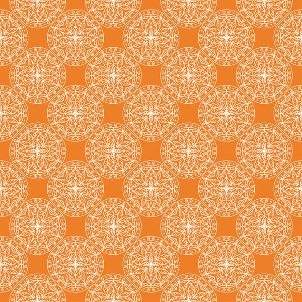 Design Géométrique Orange Modèle Sans Couture Pour Toile Textile Fonds — Image vectorielle