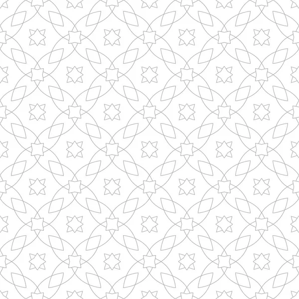Šedá Geometrický Ornament Bílém Pozadí Vzor Bezešvé Pro Web Textil — Stockový vektor