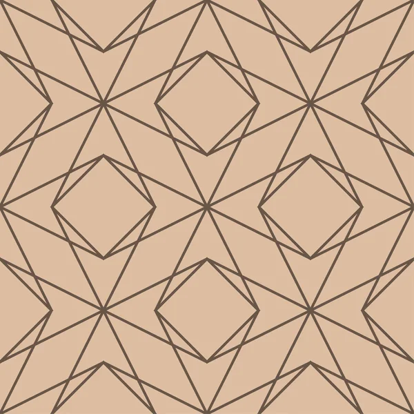 Beige Brown Geometric Print Seamless Pattern Web Textile Wallpapers — Stock Vector