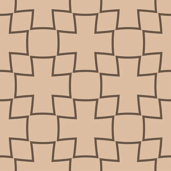 Braunes Geometrisches Ornament Nahtloses Muster Für Web Textilien Und Tapeten — Stockvektor