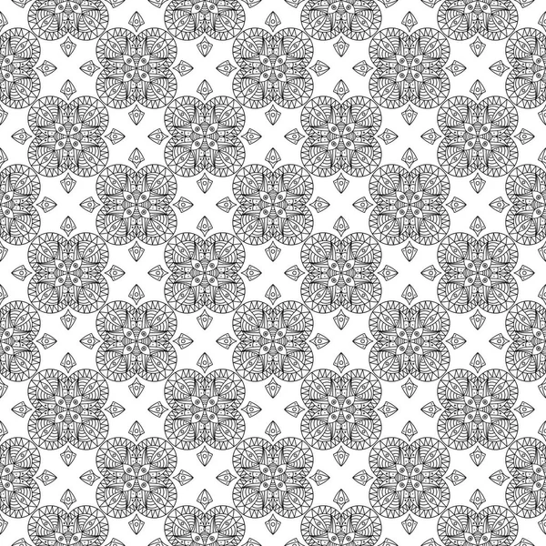 Zwarte Geometrisch Ontwerp Witte Achtergrond Naadloze Patroon Voor Web Textiel — Stockvector