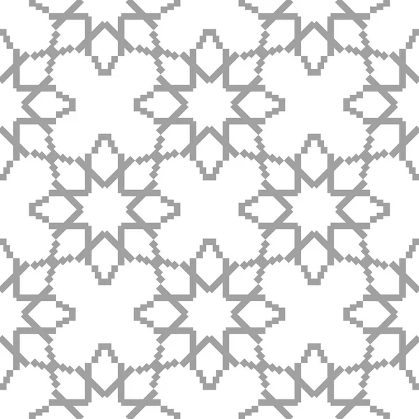 Geometric Ornament Light Gray Seamless Pattern Web Textile Wallpapers — Stock Vector