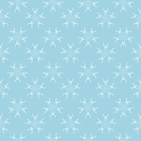 Белый Цветочный Узор Синем Фоне Бесшовный Орнамент Текстиля Обоев — стоковый вектор
