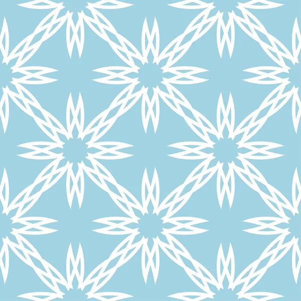 Witte Bloemen Blauwe Achtergrond Decoratieve Naadloze Patroon Voor Textiel Wallpapers — Stockvector